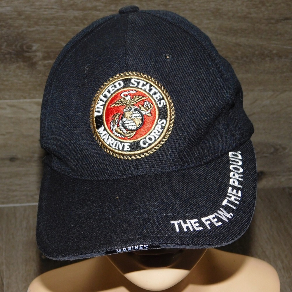 USMC Marine Corp Cap/Hat The Few Proud Embroidered OSFM Rapid Dominance Black